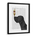 Gran Danés, Negro, Helado. - Fab Funky | Cuadro decorativo de Canvas Lab