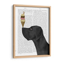 Gran Danés, Negro, Helado. - Fab Funky | Cuadro decorativo de Canvas Lab