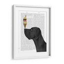 Gran Danés, Negro, Helado. - Fab Funky | Cuadro decorativo de Canvas Lab