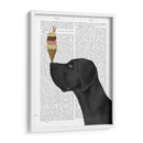 Gran Danés, Negro, Helado. - Fab Funky | Cuadro decorativo de Canvas Lab