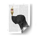 Gran Danés, Negro, Helado. - Fab Funky | Cuadro decorativo de Canvas Lab