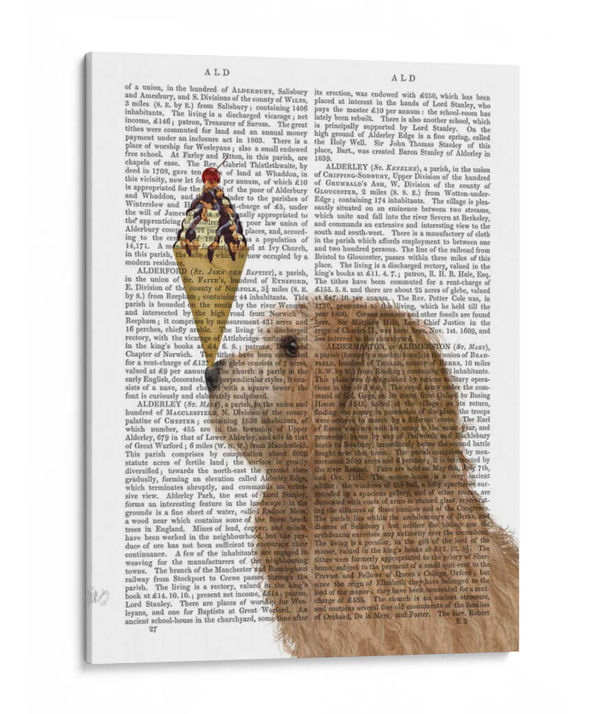 Labradoodle, Dorado, Helado - Fab Funky | Cuadro decorativo de Canvas Lab