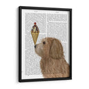 Labradoodle, Dorado, Helado - Fab Funky | Cuadro decorativo de Canvas Lab