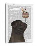 Pug, Negro, Helado - Fab Funky | Cuadro decorativo de Canvas Lab