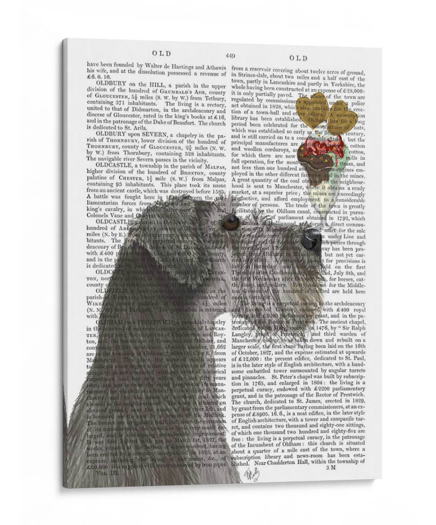 Schnauzer, Gris, Helado. - Fab Funky | Cuadro decorativo de Canvas Lab