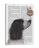 Springer Spaniel, Blanco Y Negro, Helado. - Fab Funky | Cuadro decorativo de Canvas Lab
