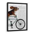 Basset Hound En Bicicleta - Fab Funky | Cuadro decorativo de Canvas Lab