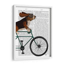 Basset Hound En Bicicleta - Fab Funky | Cuadro decorativo de Canvas Lab