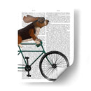 Basset Hound En Bicicleta - Fab Funky | Cuadro decorativo de Canvas Lab