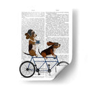 Basset Hound Tandem - Fab Funky | Cuadro decorativo de Canvas Lab