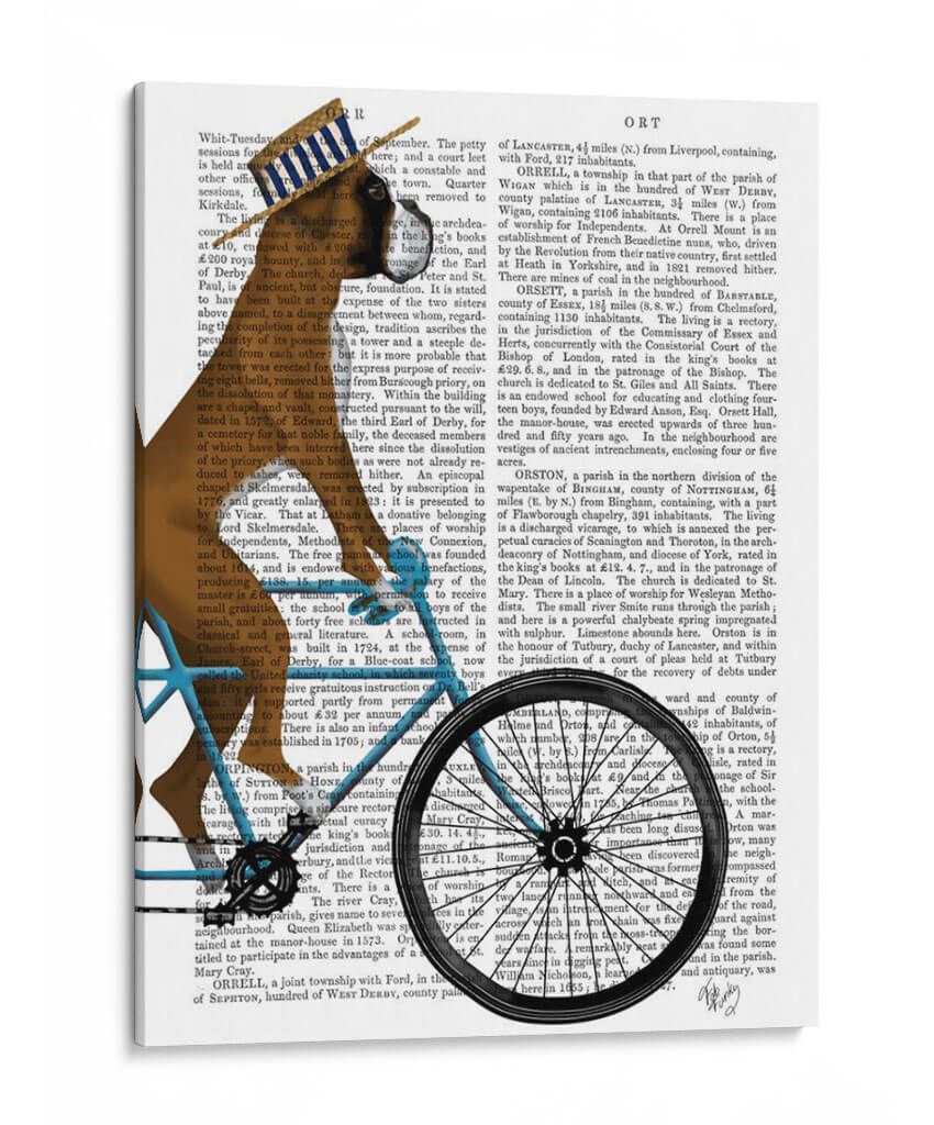 Boxeador En Bicicleta - Fab Funky | Cuadro decorativo de Canvas Lab