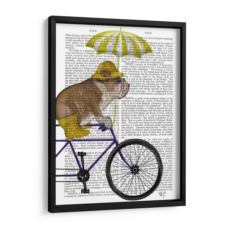 Bulldog Inglés En Bicicleta - Fab Funky | Cuadro decorativo de Canvas Lab