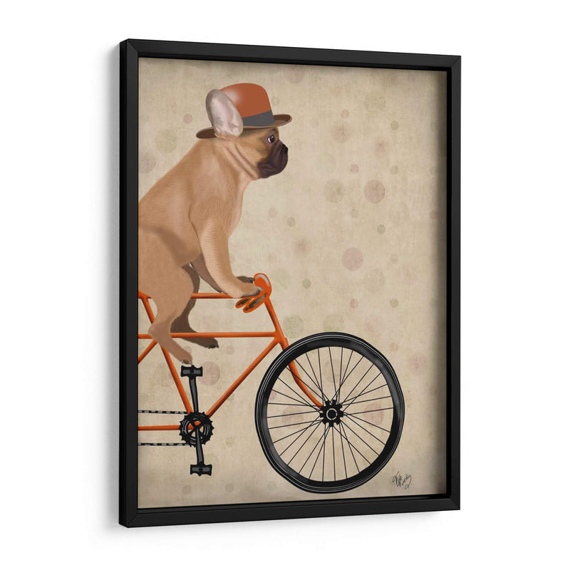 Bulldog Francés En Bicicleta - Fab Funky | Cuadro decorativo de Canvas Lab