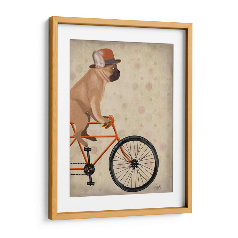 Bulldog Francés En Bicicleta - Fab Funky | Cuadro decorativo de Canvas Lab