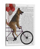 Pastor Alemán En Bicicleta - Fab Funky | Cuadro decorativo de Canvas Lab