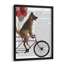 Pastor Alemán En Bicicleta - Fab Funky | Cuadro decorativo de Canvas Lab