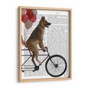 Pastor Alemán En Bicicleta - Fab Funky | Cuadro decorativo de Canvas Lab