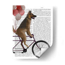 Pastor Alemán En Bicicleta - Fab Funky | Cuadro decorativo de Canvas Lab