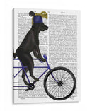 Labrador Negro En Bicicleta - Fab Funky | Cuadro decorativo de Canvas Lab