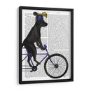 Labrador Negro En Bicicleta - Fab Funky | Cuadro decorativo de Canvas Lab