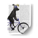 Labrador Negro En Bicicleta - Fab Funky | Cuadro decorativo de Canvas Lab