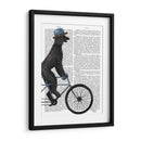 Caniche En Bicicleta, Negro - Fab Funky | Cuadro decorativo de Canvas Lab