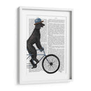 Caniche En Bicicleta, Negro - Fab Funky | Cuadro decorativo de Canvas Lab