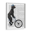 Caniche En Bicicleta, Negro - Fab Funky | Cuadro decorativo de Canvas Lab