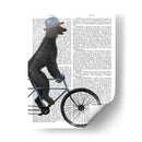 Caniche En Bicicleta, Negro - Fab Funky | Cuadro decorativo de Canvas Lab