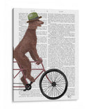 Caniche En Bicicleta, Marrón - Fab Funky | Cuadro decorativo de Canvas Lab