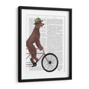 Caniche En Bicicleta, Marrón - Fab Funky | Cuadro decorativo de Canvas Lab
