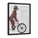 Caniche En Bicicleta, Marrón - Fab Funky | Cuadro decorativo de Canvas Lab