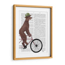 Caniche En Bicicleta, Marrón - Fab Funky | Cuadro decorativo de Canvas Lab
