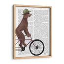 Caniche En Bicicleta, Marrón - Fab Funky | Cuadro decorativo de Canvas Lab