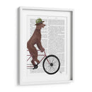 Caniche En Bicicleta, Marrón - Fab Funky | Cuadro decorativo de Canvas Lab