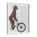 Caniche En Bicicleta, Marrón - Fab Funky | Cuadro decorativo de Canvas Lab