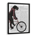 Schnauzer En Bicicleta, Negro - Fab Funky | Cuadro decorativo de Canvas Lab