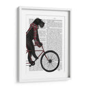 Schnauzer En Bicicleta, Negro - Fab Funky | Cuadro decorativo de Canvas Lab