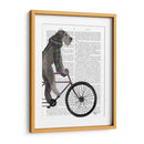 Schnauzer En Bicicleta, Gris - Fab Funky | Cuadro decorativo de Canvas Lab
