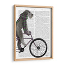 Schnauzer En Bicicleta, Gris - Fab Funky | Cuadro decorativo de Canvas Lab