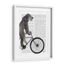 Schnauzer En Bicicleta, Gris - Fab Funky | Cuadro decorativo de Canvas Lab