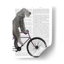 Schnauzer En Bicicleta, Gris - Fab Funky | Cuadro decorativo de Canvas Lab