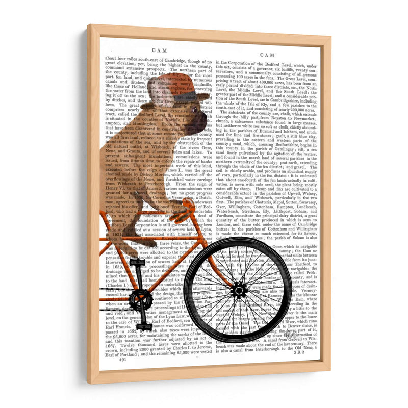 Bulldog Francés En Bicicleta II - Fab Funky | Cuadro decorativo de Canvas Lab