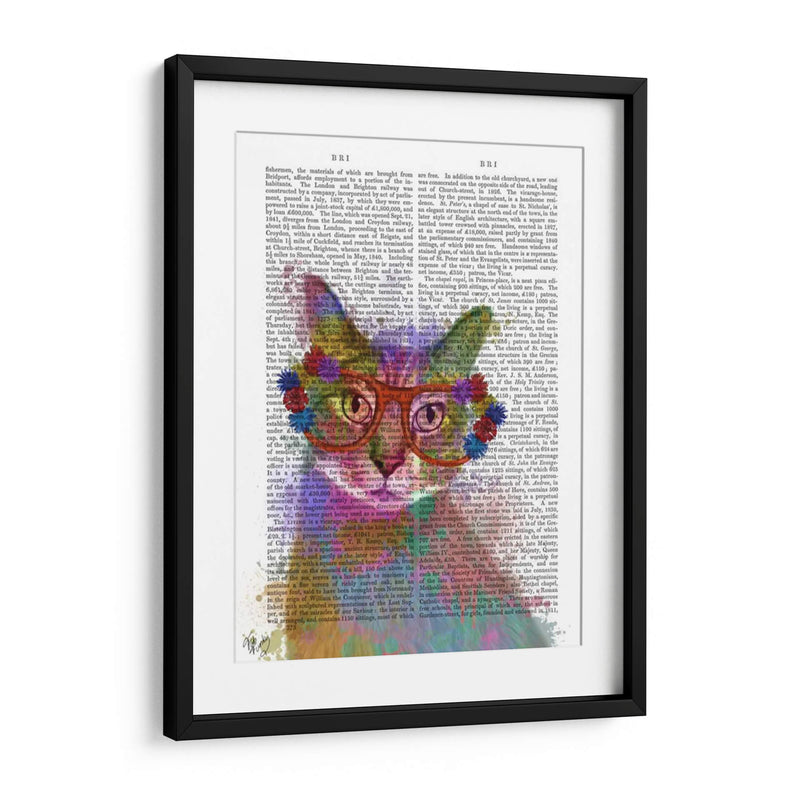 Rainbow Splash Cat 1 - Fab Funky | Cuadro decorativo de Canvas Lab