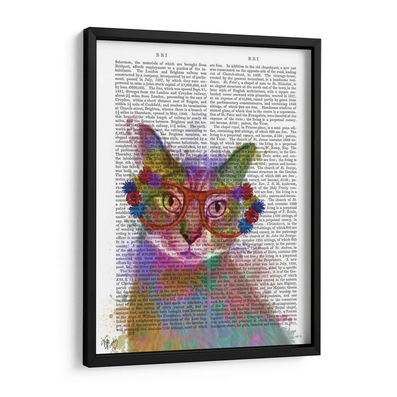 Rainbow Splash Cat 1 - Fab Funky | Cuadro decorativo de Canvas Lab