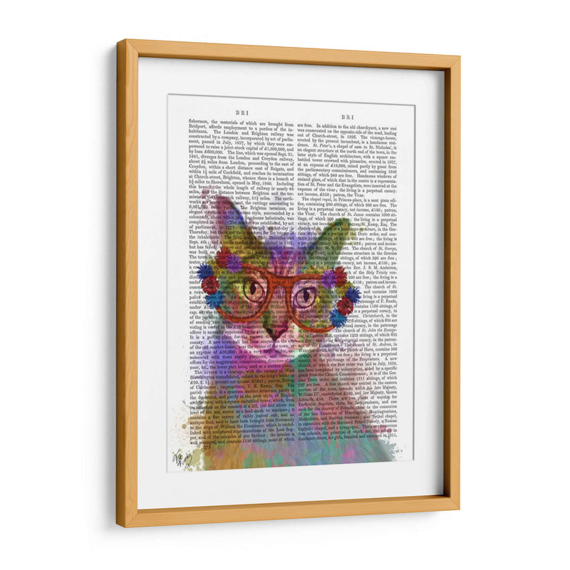 Rainbow Splash Cat 1 - Fab Funky | Cuadro decorativo de Canvas Lab