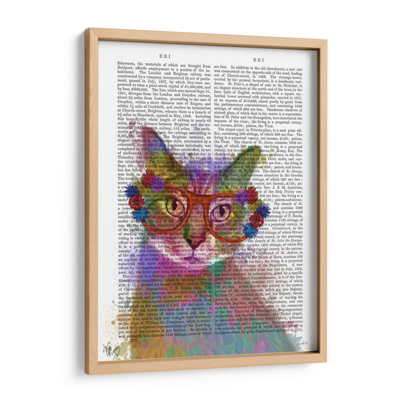 Rainbow Splash Cat 1 - Fab Funky | Cuadro decorativo de Canvas Lab