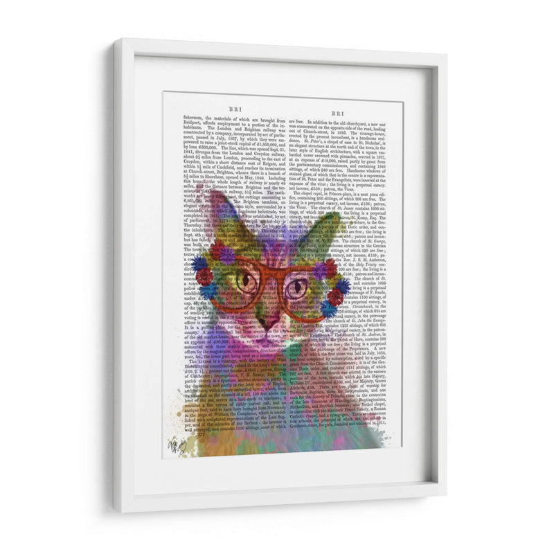 Rainbow Splash Cat 1 - Fab Funky | Cuadro decorativo de Canvas Lab