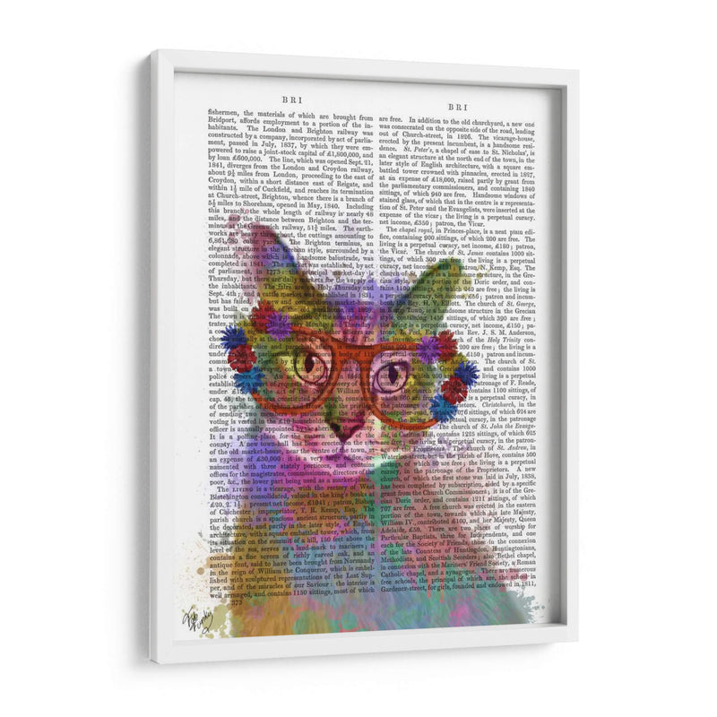 Rainbow Splash Cat 1 - Fab Funky | Cuadro decorativo de Canvas Lab