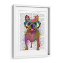Bulldog Francés Splash Arco Iris, Lleno - Fab Funky | Cuadro decorativo de Canvas Lab